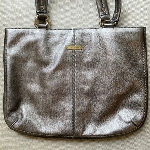 Cole Haan Silver Metallic Shoulder Bag